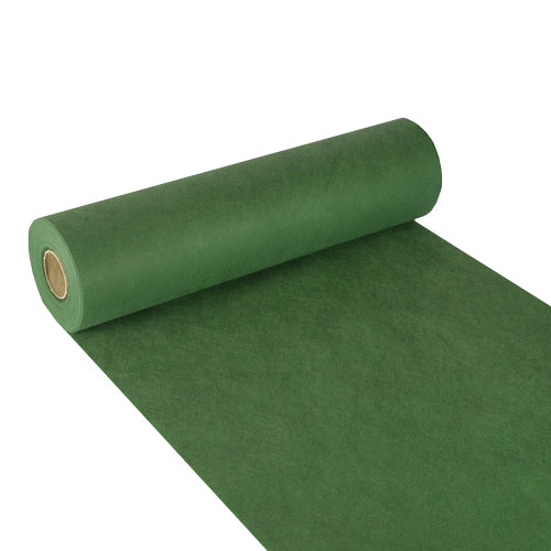 Chemin de table. aspect textile. non tissé "soft selection" 24 m x 40 cm vert foncé (4 unités)