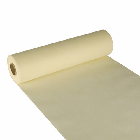 Chemin de table. aspect textile. non tissé "soft selection" 24 m x 40 cm crème (4 unités)