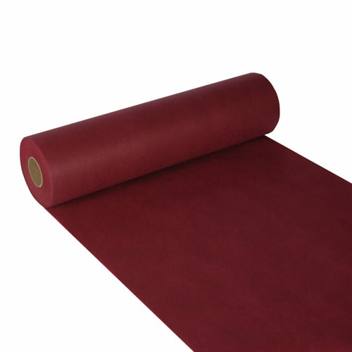 Chemin de table. aspect textile. non tissé "soft selection" 24 m x 40 cm bordeaux (4 unités)