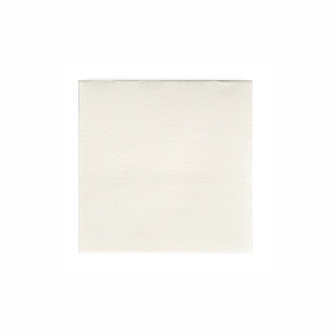 Serviettes. 2 plis "PUNTO" pliage 20 cm x 20 cm blanc microgaufrée