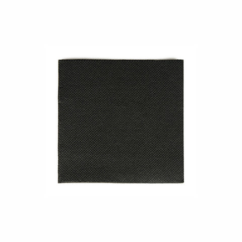 Serviettes. 2 plis "PUNTO" pliage 20 cm x 20 cm noir microgaufrée
