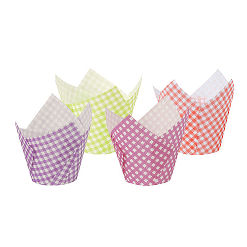 Moules en papier Ø 5 cm · 8.5 cm couleurs assorties "Tulip" (144 unités)