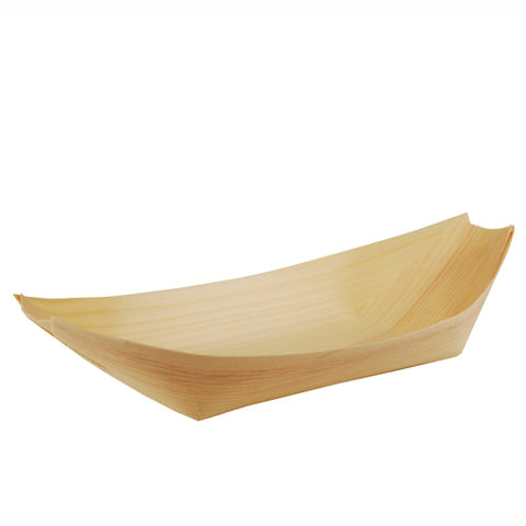 Fingerfood - Bols. bois "pure" 25 cm x 10 cm "Bateau" (500 unités)