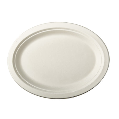 Assiettes en canne à sucre "pure" ovale 