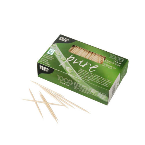 Cure dents bois "pure" rond 6.8 cm (12000 unités)