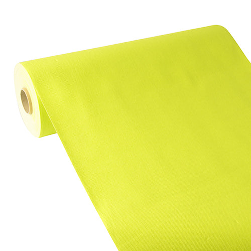 Chemin de table. aspect tissu. PV-tissu "ROYAL Collection" 24 m x 40 cm vert anis (4 unités)