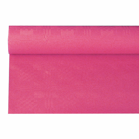 Nappe damassée 6 m x 1.2 m fuchsia (12 unités)
