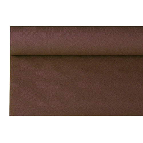 Nappe damassée 6 m x 1.2 m marron (12 unités)