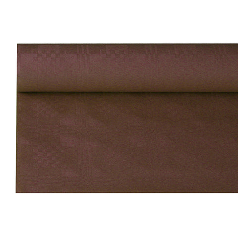 Nappe damassée 6 m x 1.2 m marron (12 unités)