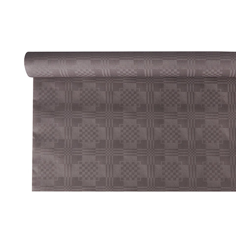 Nappe damassée 6 m x 1.2 m gris (12 unités)
