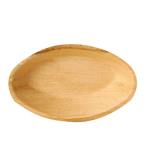Assiettes jetables ovales en feuille de palmier 