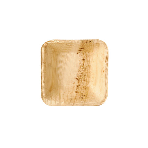 Coupelles. Feuille de palmier "pure" rectangulaire 40 ml 8 cm x 8 cm x 2 cm (250 unités)