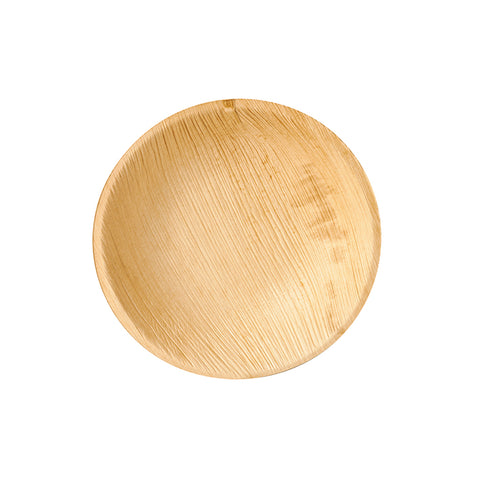 Assiettes jetables rondes en feuille de palmier "pure"