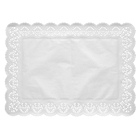 Dentelle. papier rectangulaire 53 cm x 32.5 cm blanc (2000 unités)