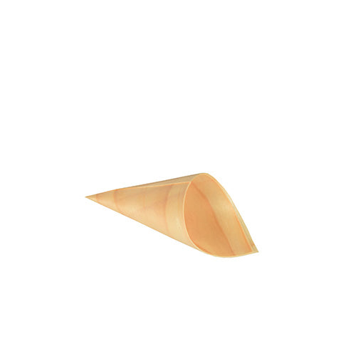 Cornets "Fingerfood" en bois "pure" Ø 4.5 cm · 8.5 cm (500 unités)