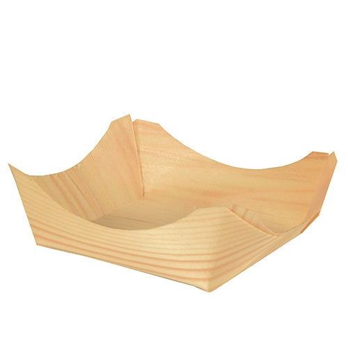 Fingerfood - Bols. bois "pure" carré 3.5 cm x 10 cm x 10 cm (500 unités)