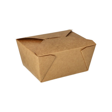 Boîtes repas à emporter. carton "pure" 750 ml 6.3 cm x 9 cm x 11.3 cm marron (500 unités)