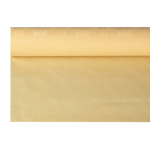 Nappe damassée 6 m x 1.2 m crème (12 unités)
