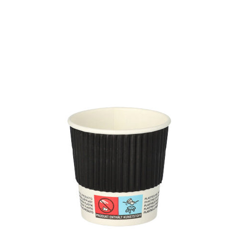 Gobelets carton "To Go" 10 cl / 4 ozØ 6 cm Ripple Wall