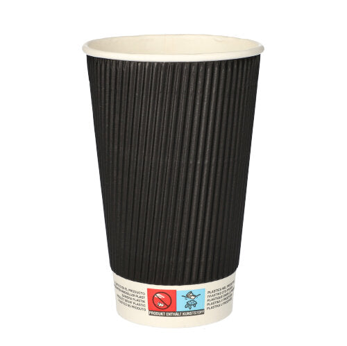 Gobelets. carton "To Go" 50 cl / 16 oz Ø 9 cm Ripple Wall (500 unités)