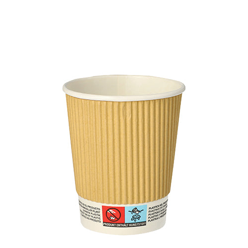 Gobelets carton 25 cl / 8 oz Ø 8 cm Ripple Wall (500 unités)
