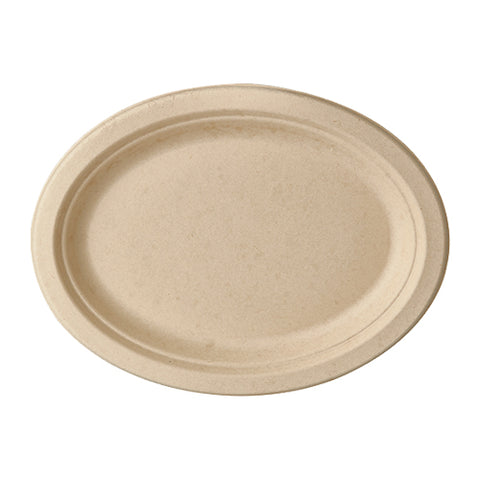 Assiettes en canne à sucre "pure" ovale 