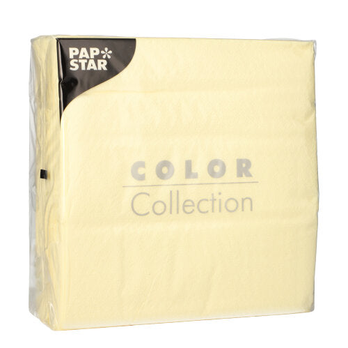 Serviettes. 1 pli pliage 33 cm x 33 cm crème