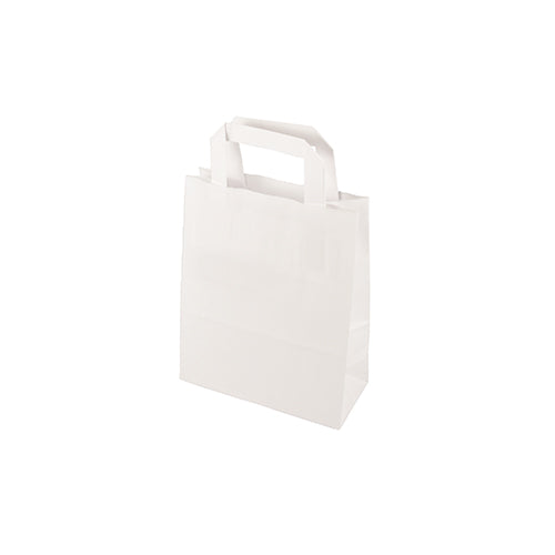 Sacs papier blanc 22 cm x 18 cm x 10 cm avec poignée