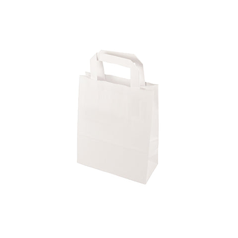 Sacs papier blanc 22 cm x 18 cm x 10 cm avec poignée