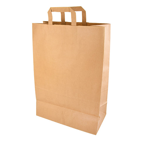 Sacs papier marron 44 cm x 32 cm x 17 cm avec poignée 
