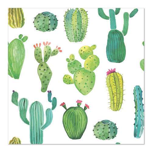 Serviettes. 3 plis pliage 33 cm x 33 cm "Kaktus"