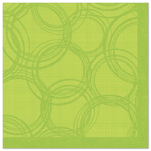 Serviettes "ROYAL Collection" pliage 40 cm x 40 cm vert anis "Bubbles"