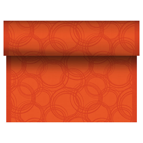 Chemin de table. aspect tissu. PV-tissu "ROYAL Collection" 24 m x 40 cm nectarine "Bubbles" (4 unités)