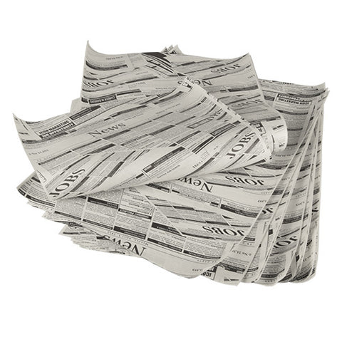 5 kg Papier d'emballage. Papier sulfurisé 35 cm x 25 cm "Newsprint" résistant à la graisse