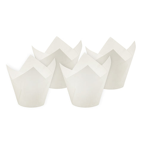 Moules en papier Ø 5 cm · 8.5 cm blanc "Tulip" (1600 unités)