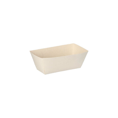Barquette à sauce en carton fibres vierges "pure" 3.5 cm x 3 cm x 7 cm blanc "Good Food" (700 unités)