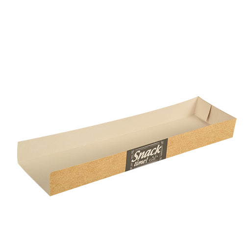 Barquettes snack. carton "pure" 3 cm x 7.5 cm x 28.5 cm "Good Food" (750 unités)