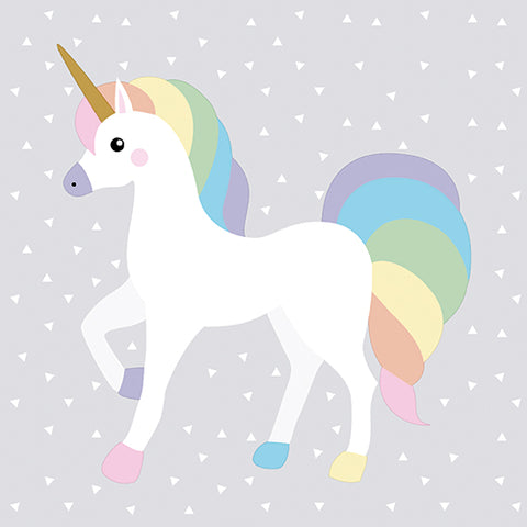 Serviettes. 3 plis pliage 33 cm x 33 cm "Unicorn"