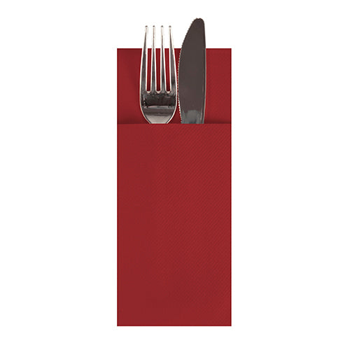 Pochettes à couverts. airlaid pliage 1/8 40 cm x 33 cm bordeaux