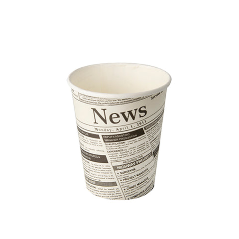 Gobelets carton "To Go" 25 cl / 8 oz Ø 8 cm "Newsprint" (1000 unités)