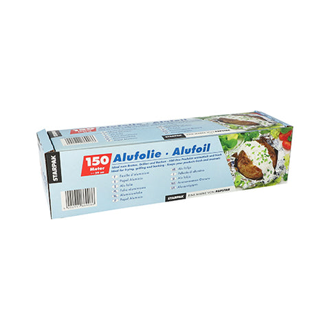 Feuille d'aluminium 150 m x 30 cm en boîte (6 unités)