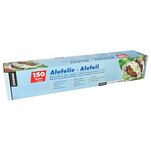 Feuille d'aluminium 150 m x 45 cm en boîte (6 unités)