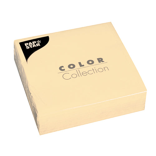 Serviettes. 3 plis pliage 33 cm x 33 cm crème