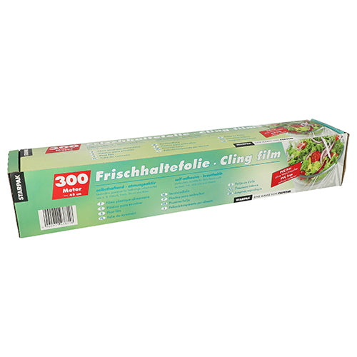 Film plastique alimentaire 300 m x 45 cm en boîte (6 unités)