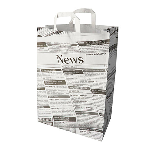Sacs papier 44 cm x 32 cm x 17 cm "Newsprint" avec poignée
