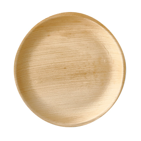 Assiettes jetables rondes en feuille de palmier 