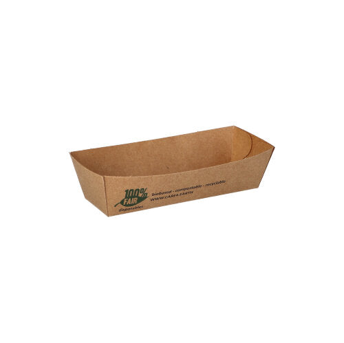Barquettes snack. carton "pure" 3 cm x 3.3 cm x 10.5 cm marron "100% Fair" (960 unités)