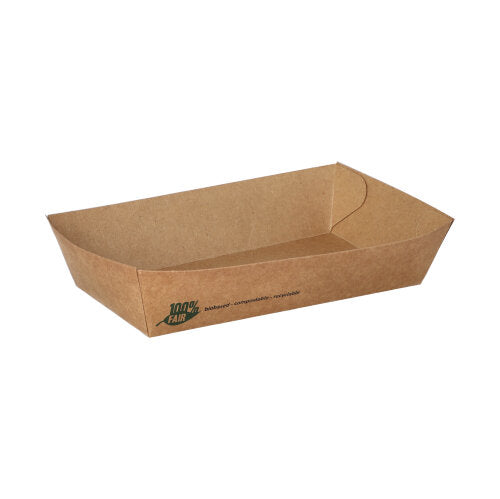 Barquettes snack. carton "pure" 3.5 cm x 8.5 cm x 15.5 cm marron "100% Fair" grand (480 unités)
