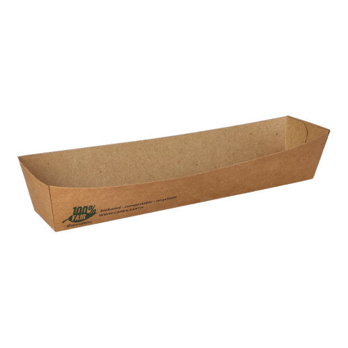 Barquettes snack. carton "pure" 3 cm x 3.3 cm x 18.5 cm marron "100% Fair" (560 unités)