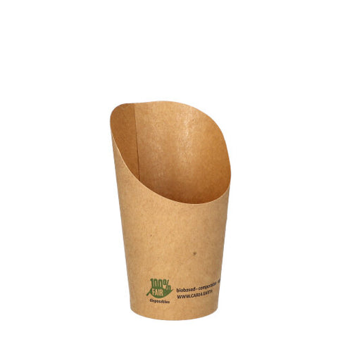 Wrap Cups, Pappe "pure" 230 ml 10 cm x 6 cm x 8 cm marron "100% Fair" (1000 unités)